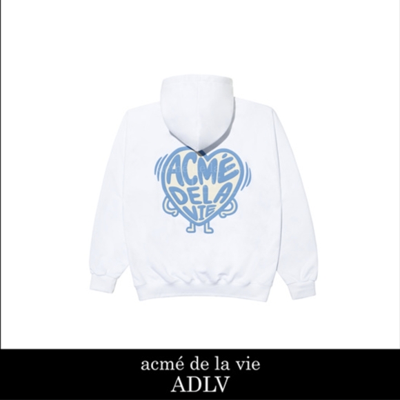 NWT Acme de la VieADLV Shaking Heart Hoodie White Japanese Streetwear